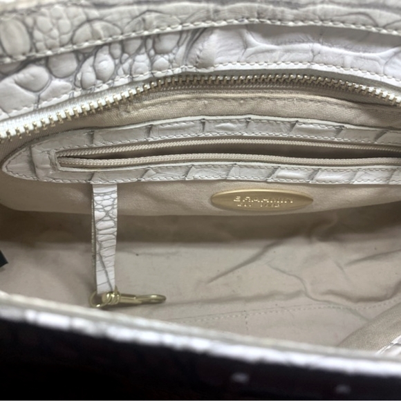 Brahmin Medium Ivory Satchel Bag - Picture 3 of 15